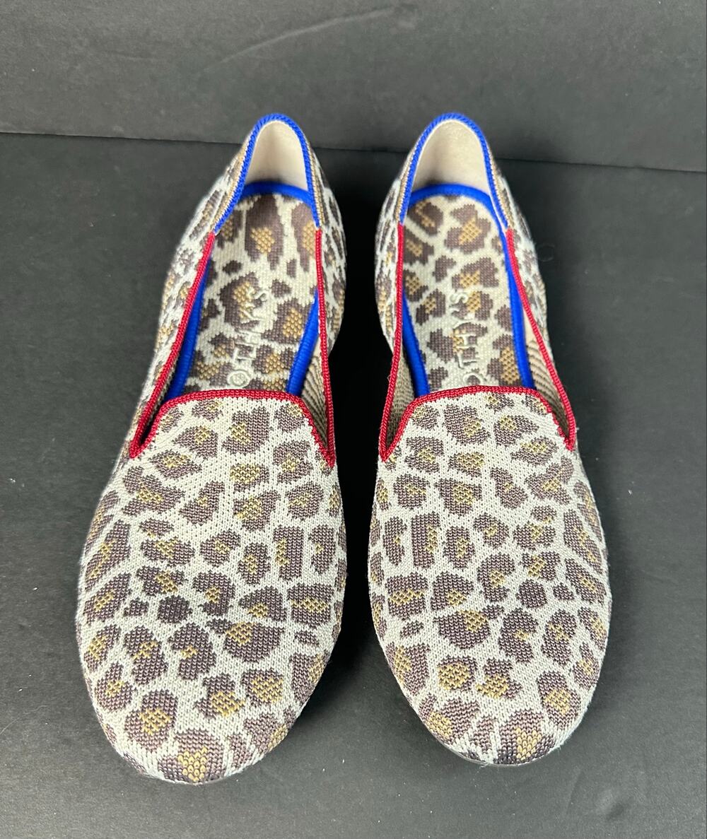 Rothy's The Loafer Mocha Spot Leopard Print Women's 10 RETIRED Knit Flats